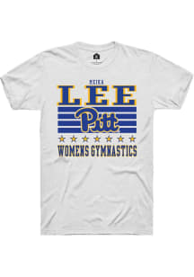 Meika Lee  Pitt Panthers White Rally NIL Striped Short Sleeve T Shirt