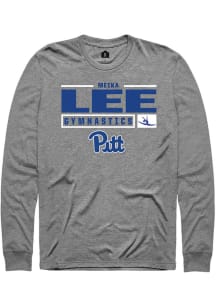 Meika Lee  Pitt Panthers Graphite Rally NIL Stacked Box Long Sleeve T Shirt