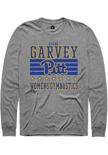 Reyna Garvey  Pitt Panthers Grey Rally NIL Striped Long Sleeve T Shirt