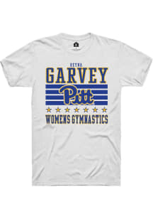 Reyna Garvey  Pitt Panthers White Rally NIL Striped Short Sleeve T Shirt