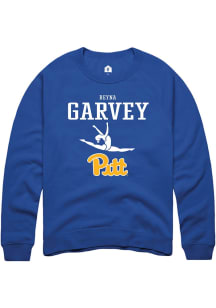 Reyna Garvey  Rally Pitt Panthers Mens Blue NIL Sport Icon Long Sleeve Crew Sweatshirt