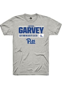 Reyna Garvey  Pitt Panthers Ash Rally NIL Stacked Box Short Sleeve T Shirt