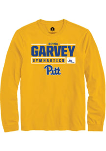 Reyna Garvey  Pitt Panthers Gold Rally NIL Stacked Box Long Sleeve T Shirt