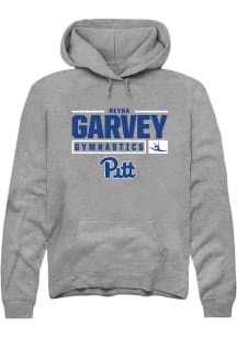 Reyna Garvey  Rally Pitt Panthers Mens Graphite NIL Stacked Box Long Sleeve Hoodie