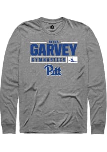 Reyna Garvey  Pitt Panthers Graphite Rally NIL Stacked Box Long Sleeve T Shirt