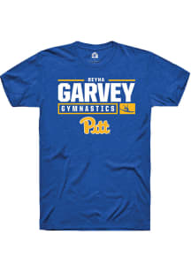 Reyna Garvey  Pitt Panthers Blue Rally NIL Stacked Box Short Sleeve T Shirt