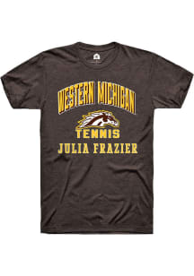 Julia Frazier  Western Michigan Broncos Brown Rally NIL Arch Logo Short Sleeve T Shirt