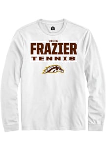 Julia Frazier  Western Michigan Broncos White Rally NIL Stacked Box Long Sleeve T Shirt