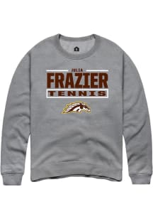 Julia Frazier  Rally Western Michigan Broncos Mens Grey NIL Stacked Box Long Sleeve Crew Sweatshir..