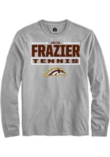 Julia Frazier  Western Michigan Broncos Grey Rally NIL Stacked Box Long Sleeve T Shirt