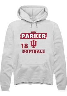 Avery Parker  Rally Indiana Hoosiers Mens White NIL Striped Long Sleeve Hoodie