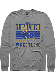 Daniel Gurovich  Pitt Panthers Grey Rally NIL Striped Long Sleeve T Shirt