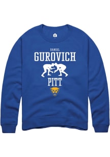 Daniel Gurovich  Rally Pitt Panthers Mens Blue NIL Sport Icon Long Sleeve Crew Sweatshirt