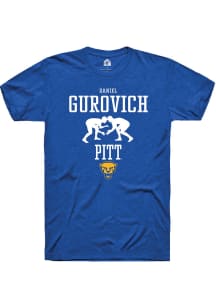 Daniel Gurovich  Pitt Panthers Blue Rally NIL Sport Icon Short Sleeve T Shirt