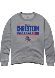 Colten Christian  Rally Tulsa Golden Hurricane Mens Graphite Football NIL Stacked Box Long Sleeve..