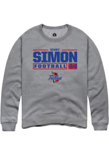 Henry Simon  Rally Tulsa Golden Hurricane Mens Graphite Football NIL Stacked Box Long Sleeve Crew..