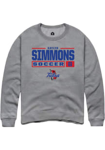 Kaylyn Simmons  Rally Tulsa Golden Hurricane Mens Graphite NIL Stacked Box Long Sleeve Crew Sweats..