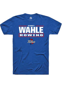 Sydney Wahle  Tulsa Golden Hurricane Blue Rally NIL Stacked Box Short Sleeve T Shirt