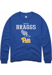 Somiyah Braggs  Rally Pitt Panthers Mens Blue NIL Sport Icon Long Sleeve Crew Sweatshirt