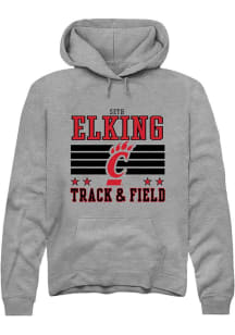 Seth Elking  Rally Cincinnati Bearcats Mens Grey NIL Striped Long Sleeve Hoodie