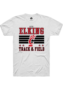 Seth Elking  Cincinnati Bearcats White Rally NIL Striped Short Sleeve T Shirt