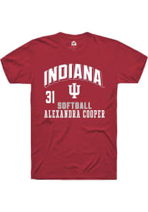 Alexandra cooper  Indiana Hoosiers Cardinal Rally NIL Arch Logo Short Sleeve T Shirt