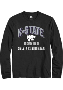 Sylvia Cunningham  K-State Wildcats Black Rally NIL Arch Logo Long Sleeve T Shirt