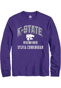Sylvia Cunningham  K-State Wildcats Purple Rally NIL Arch Logo Long Sleeve T Shirt