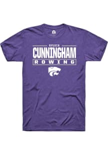 Sylvia Cunningham  K-State Wildcats Purple Rally NIL Stacked Box Short Sleeve T Shirt