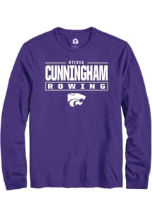 Sylvia Cunningham  K-State Wildcats Purple Rally NIL Stacked Box Long Sleeve T Shirt