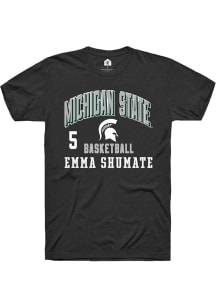 Emma Shumate  Michigan State Spartans Black Rally NIL Arch Logo Short Sleeve T Shirt