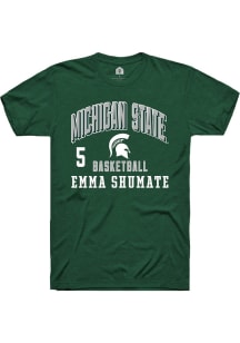 Emma Shumate  Michigan State Spartans Green Rally NIL Arch Logo Short Sleeve T Shirt