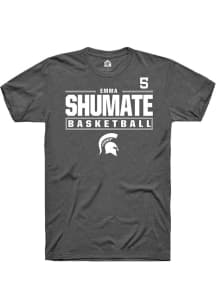 Emma Shumate  Michigan State Spartans Grey Rally NIL Stacked Box Short Sleeve T Shirt