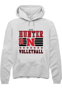 Ryan Hunter  Rally Nebraska Cornhuskers Mens White NIL Striped Long Sleeve Hoodie
