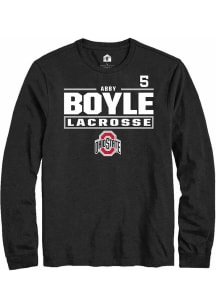 Abby Boyle  Ohio State Buckeyes Black Rally NIL Stacked Box Long Sleeve T Shirt