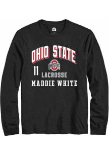 Maddie White  Ohio State Buckeyes Black Rally NIL Arch Logo Long Sleeve T Shirt