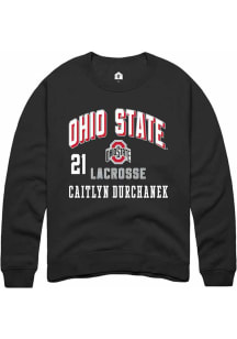 Caitlyn Durchanek  Rally Ohio State Buckeyes Mens Black NIL Arch Logo Long Sleeve Crew Sweatshirt