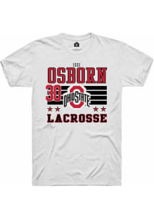 Issi Osborn  Ohio State Buckeyes White Rally NIL Striped Short Sleeve T Shirt