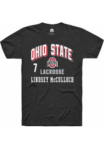 Lindsey McCulloch  Ohio State Buckeyes Black Rally NIL Arch Logo Short Sleeve T Shirt