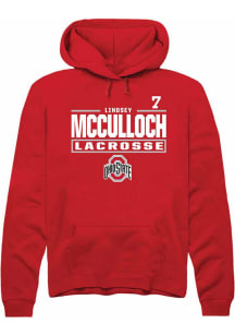 Lindsey McCulloch  Rally Ohio State Buckeyes Mens Red NIL Stacked Box Long Sleeve Hoodie
