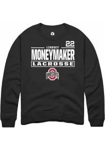 Lindsey Moneymaker  Rally Ohio State Buckeyes Mens Black NIL Stacked Box Long Sleeve Crew Sweatshi..