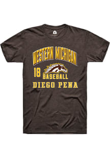 Diego Pena  Western Michigan Broncos Brown Rally NIL Arch Logo Short Sleeve T Shirt