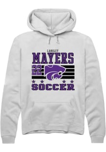 Langley Mayers  Rally K-State Wildcats Mens White NIL Striped Long Sleeve Hoodie