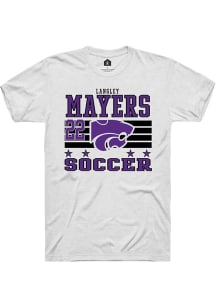Langley Mayers  K-State Wildcats White Rally NIL Striped Short Sleeve T Shirt