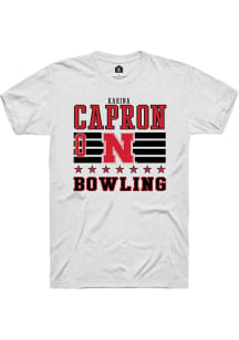 Karina Capron  Nebraska Cornhuskers White Rally NIL Striped Short Sleeve T Shirt