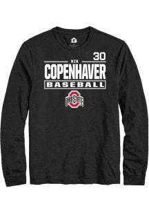 Nik Copenhaver  Ohio State Buckeyes Black Rally NIL Stacked Box Long Sleeve T Shirt