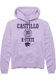 David Castillo  Rally K-State Wildcats Mens Lavender NIL Sport Icon Long Sleeve Hoodie