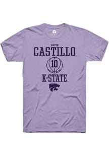 David Castillo  K-State Wildcats Lavender Rally NIL Sport Icon Short Sleeve T Shirt