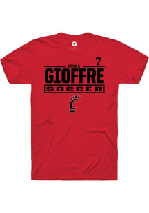 Emma Gioffre  Cincinnati Bearcats Red Rally NIL Stacked Box Short Sleeve T Shirt