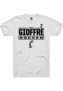 Emma Gioffre  Cincinnati Bearcats White Rally NIL Stacked Box Short Sleeve T Shirt